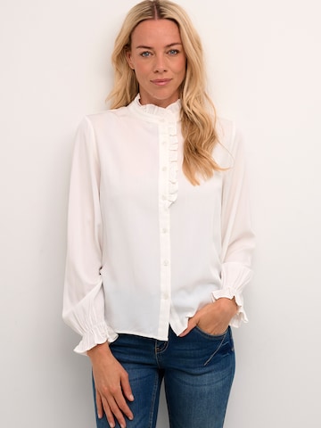 Cream Blouse 'Venea' in Wit: voorkant