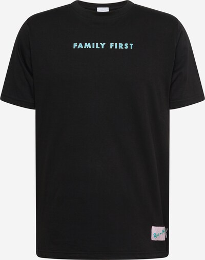 Family First T-Shirt 'RICK FANTASY' in türkis / gelb / rosa / schwarz, Produktansicht