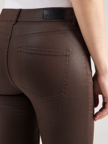 VERO MODA Skinny Džíny 'VMFLASH' – hnědá
