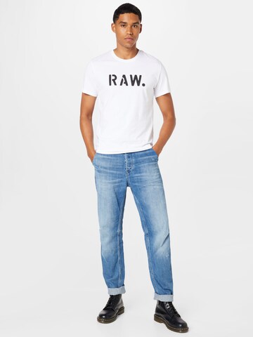 balts G-Star RAW T-Krekls 'Stencil'