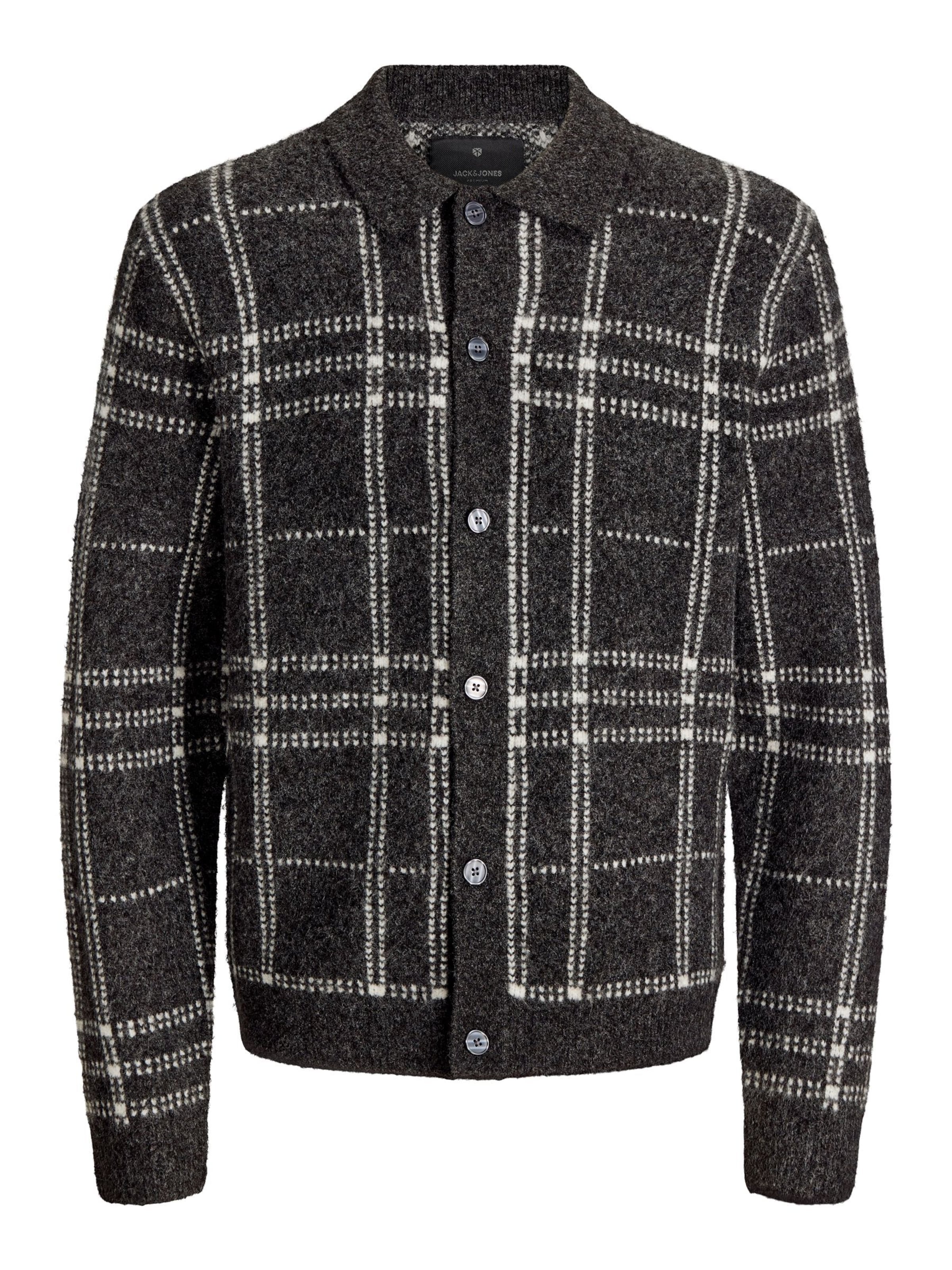 JACK & JONES Gebreid vest in Grijs: voorkant