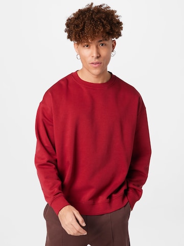 WEEKDAYSweater majica - crvena boja: prednji dio