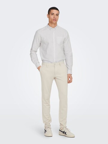 Coupe regular Chemise Only & Sons en beige