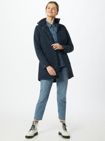 JACK WOLFSKIN Raincoat 'Madison Avenue' in Blue