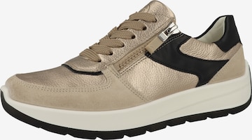 Sneaker bassa 'New York' di ARA in oro: frontale