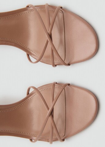 MANGO Strap Sandals 'Zazos' in Beige