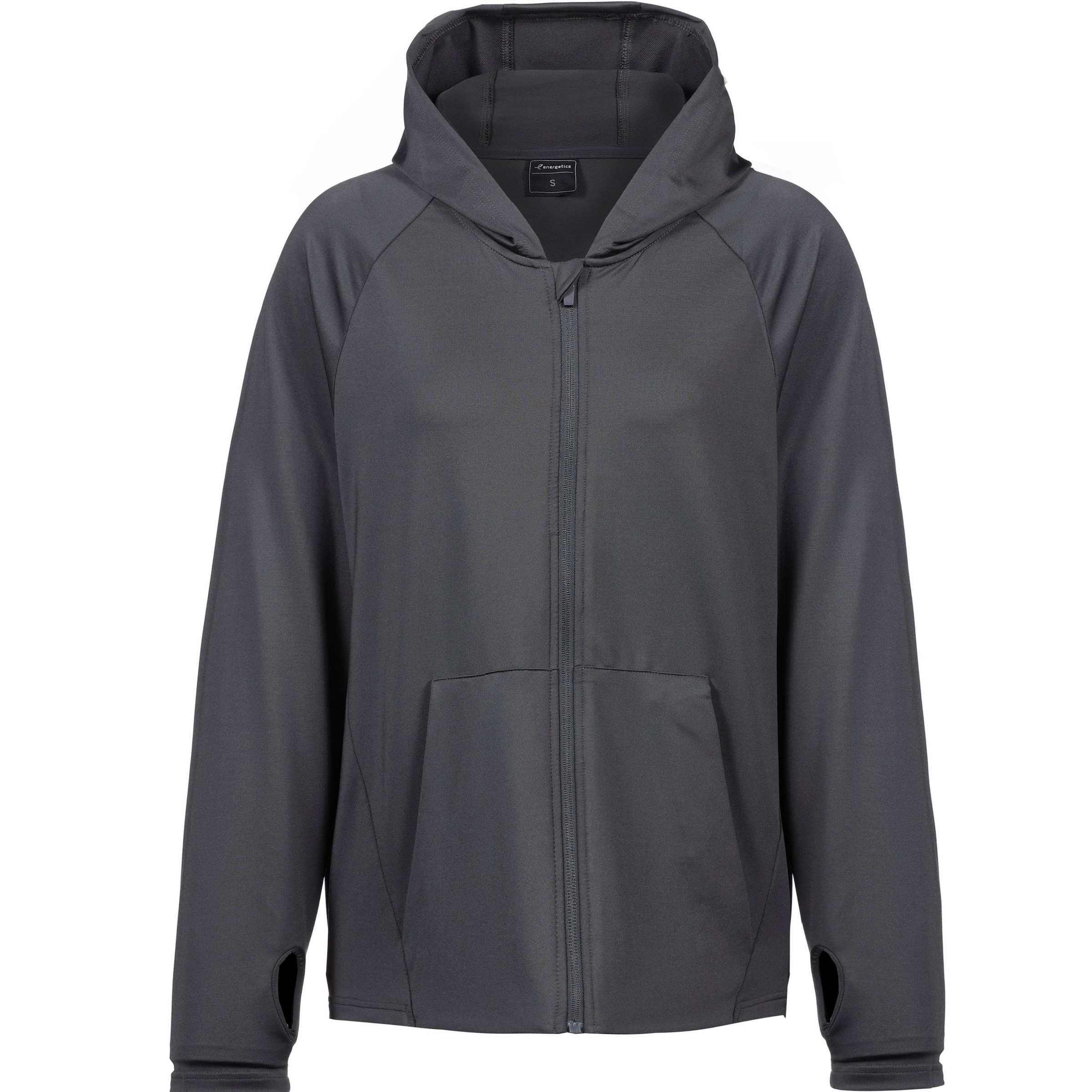 ENERGETICS Athletic Zip-Up Hoodie 'Nada' in Grey: front