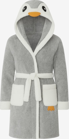 fashionshowcase Bademantel kurz 'DreamHug' in Grau: Vorderseite