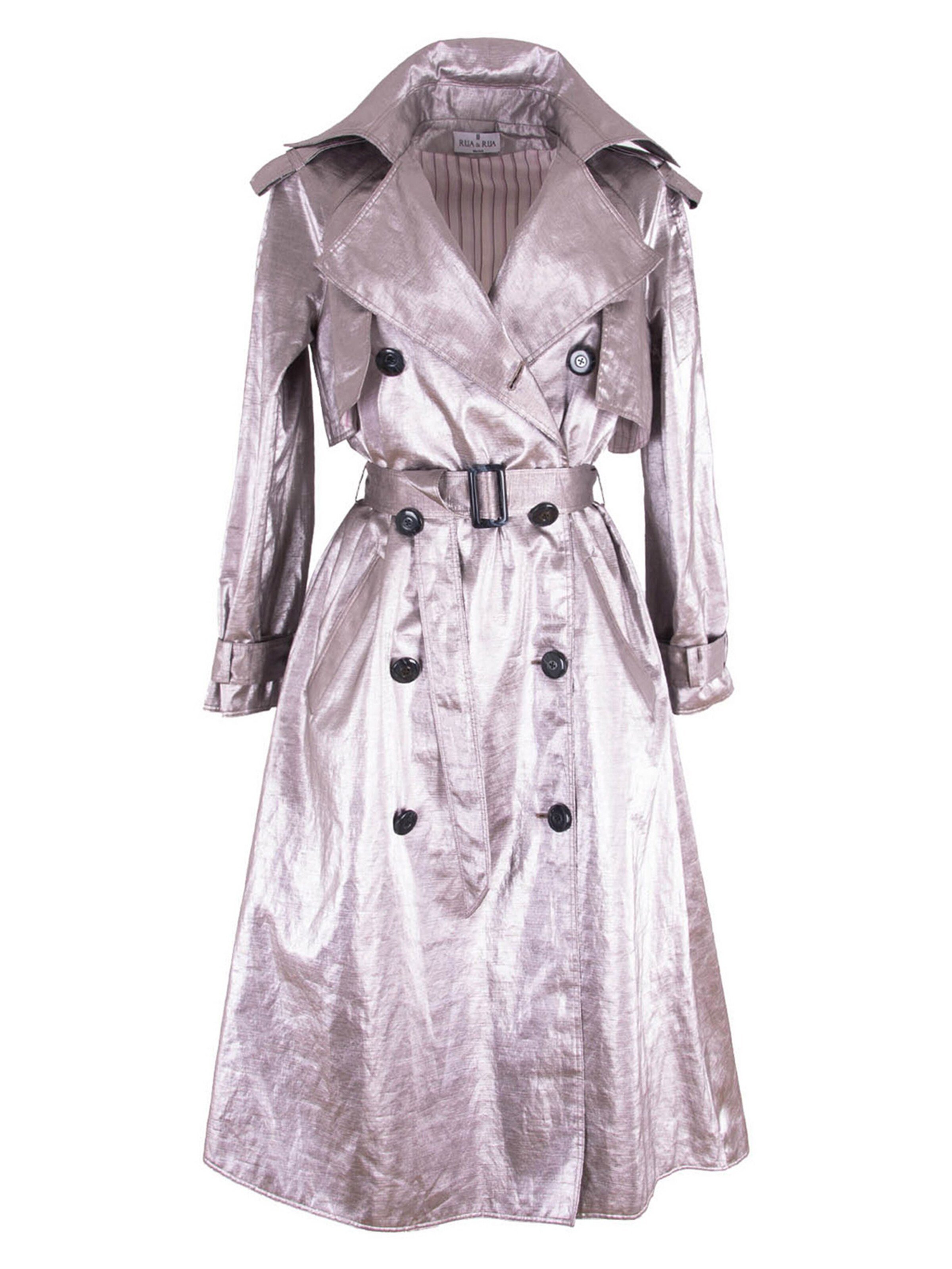 Rua & Rua Between-Seasons Coat in Silver