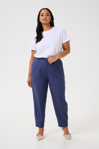 KAFFE CURVE Loosefit Bandplooibroek 'Merla' in Blauw