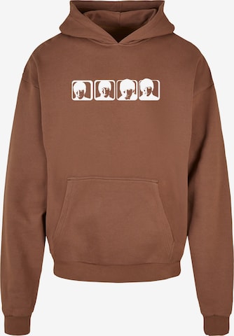 Merchcode Sweatshirt ' Beatles - Four Heads 2' in Brown: front