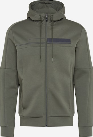 BOSS Green Regular fit Sweat jacket 'Saggy' in Green: front