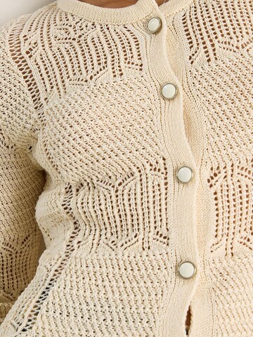 Bianco Lucci Knit cardigan in Beige