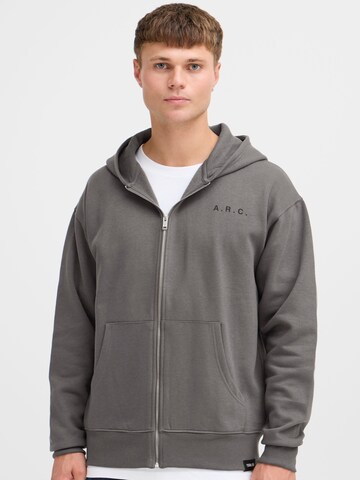 !Solid Zip-Up Hoodie 'SDHenne' in Grey: front