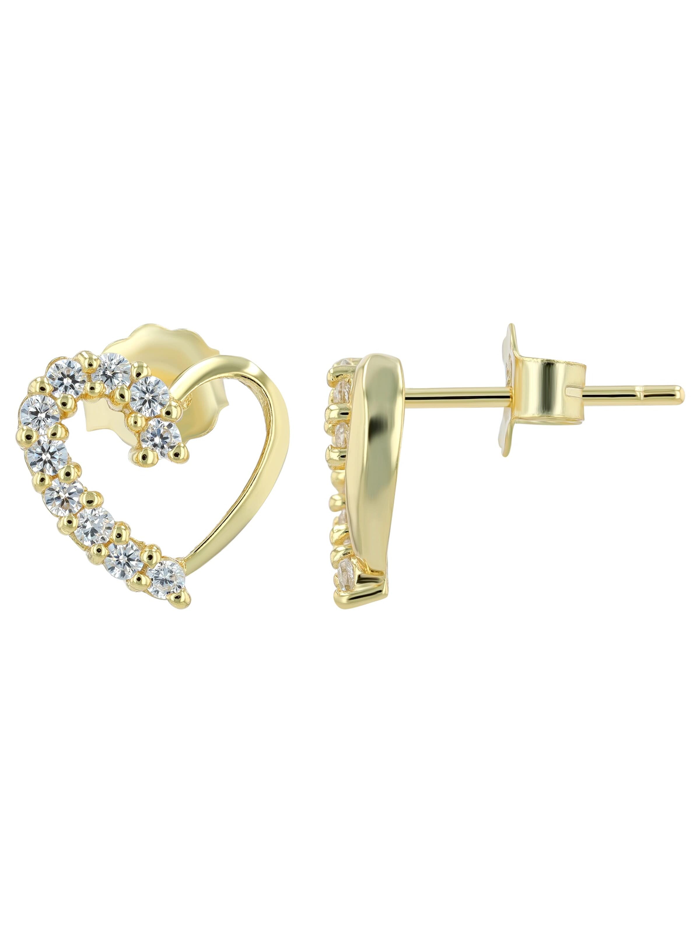 Akzent Earrings '"Selly" aus 925 Sterlingsilber, rhodiniert, langlebig' in Gold