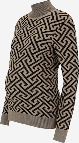 Vero Moda Maternity - Pullover 'ARIA' em castanho: frente