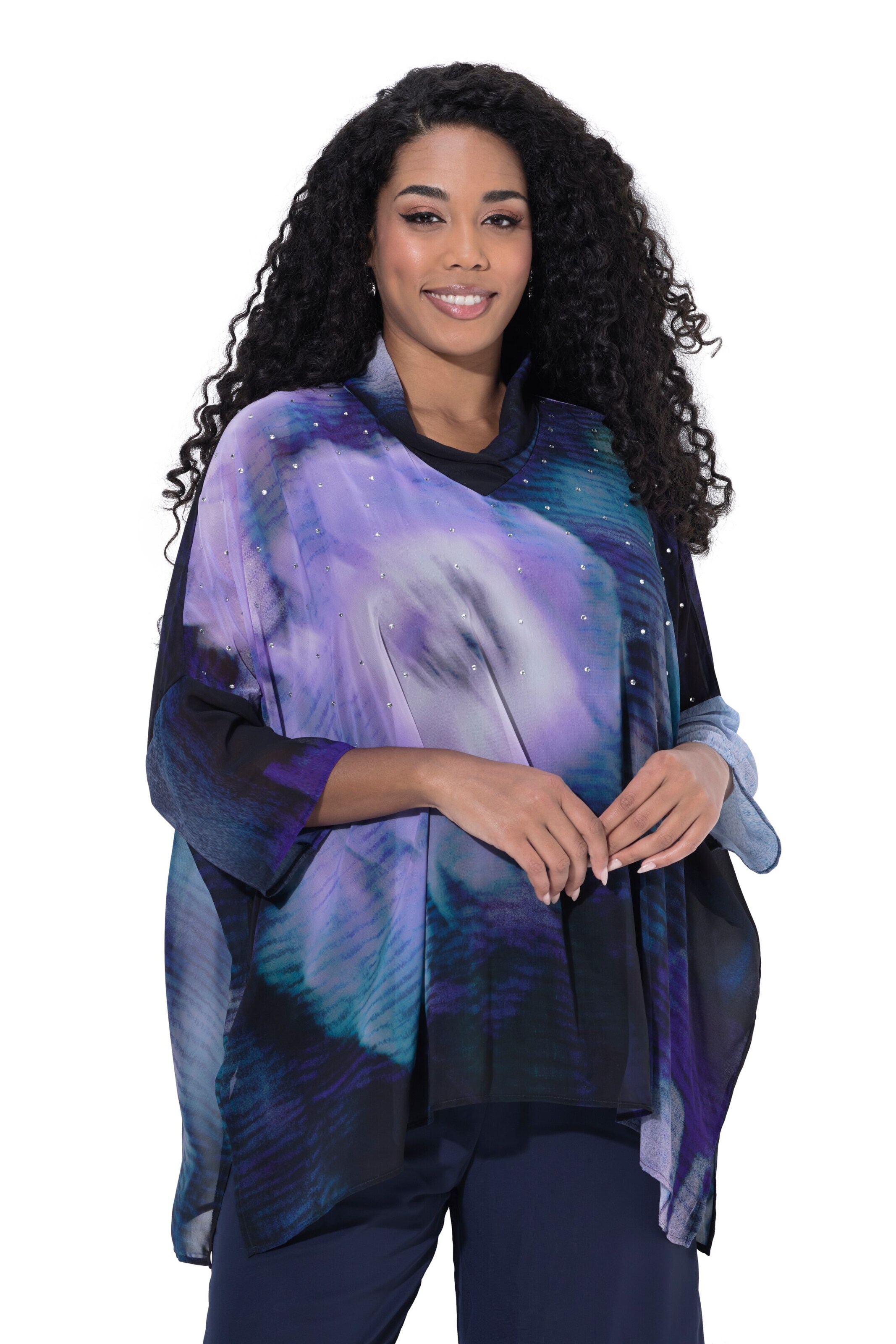 Ulla Popken Blouse in Blue: front