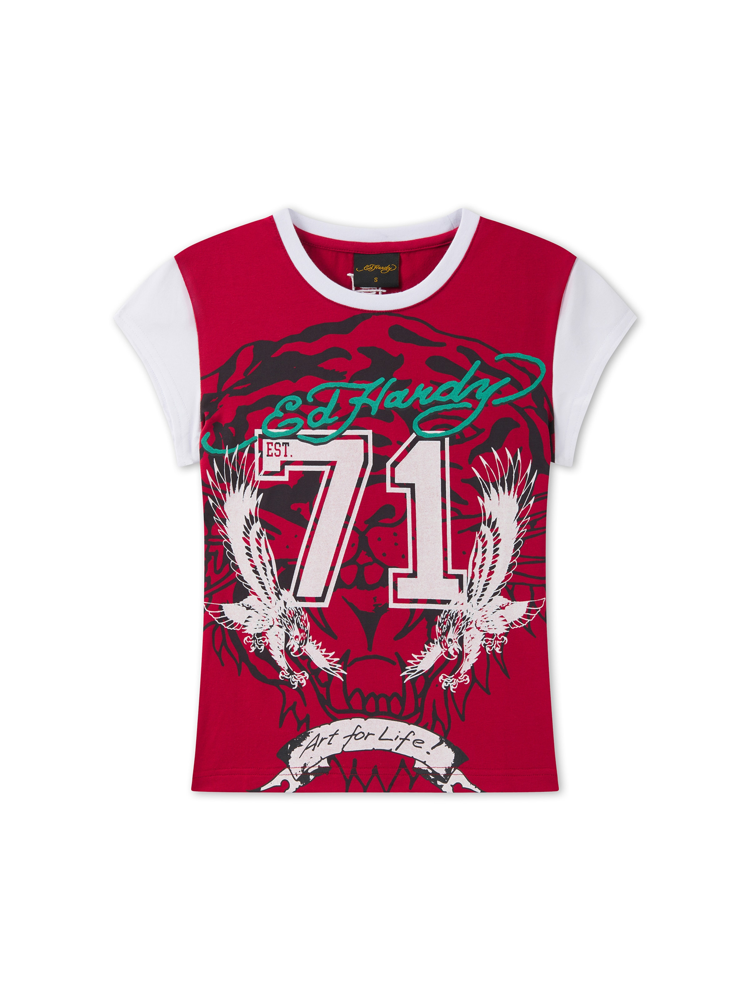 T-shirt 'Roaring Tiger' Ed Hardy en rouge : devant