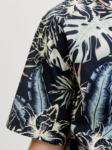 JACK & JONES Средняя посадка Рубашка 'JJHonolulu' в Черный