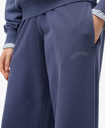 Wide Leg Pantalon 'Athletic Essentials' Superdry en bleu