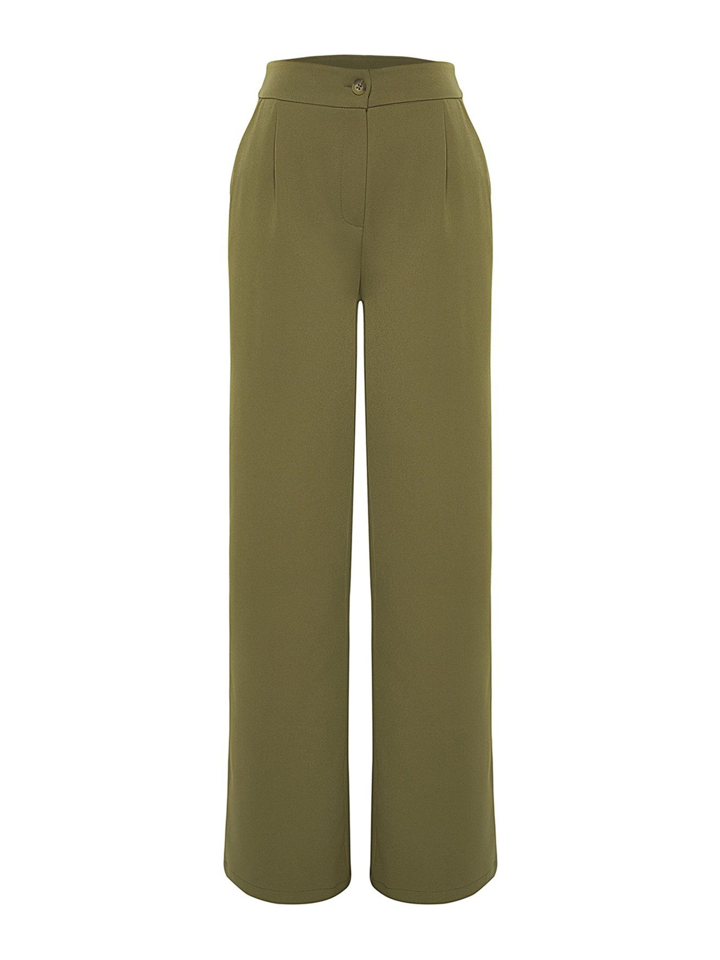 Pantalon à pince Trendyol en vert : devant