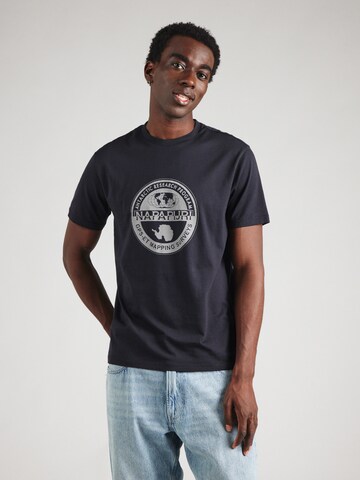NAPAPIJRI Shirt 'BOLLO' in Zwart: voorkant