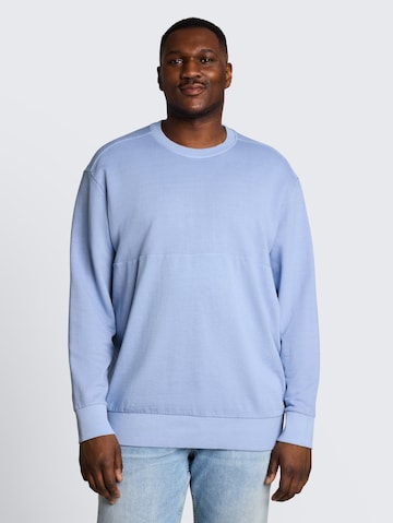 TOM TAILOR Men + Sweatshirt in Blauw: voorkant