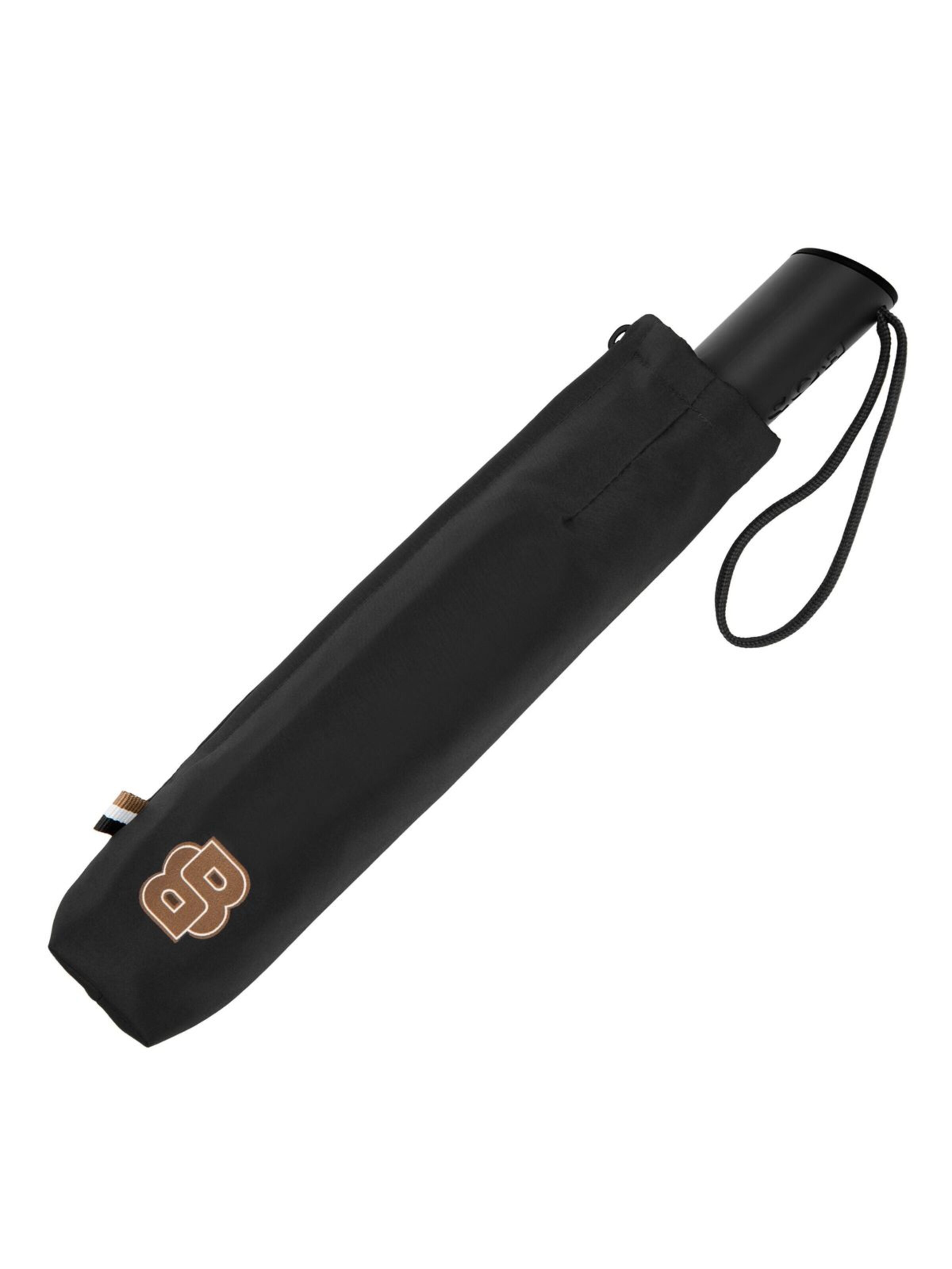 BOSS Paraplu 'Pocket umbrella Varsity' in Zwart