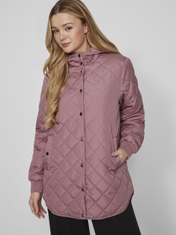 VILA Between-Seasons Coat in Pink: front