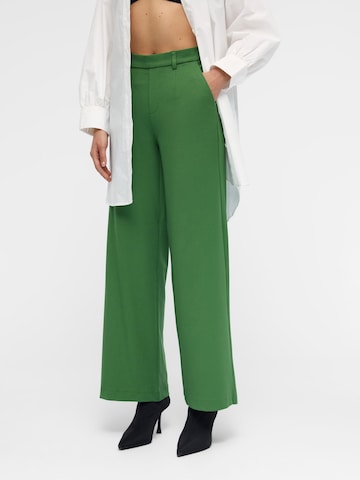 OBJECT Wide leg Pants 'Lisa' in Green: front