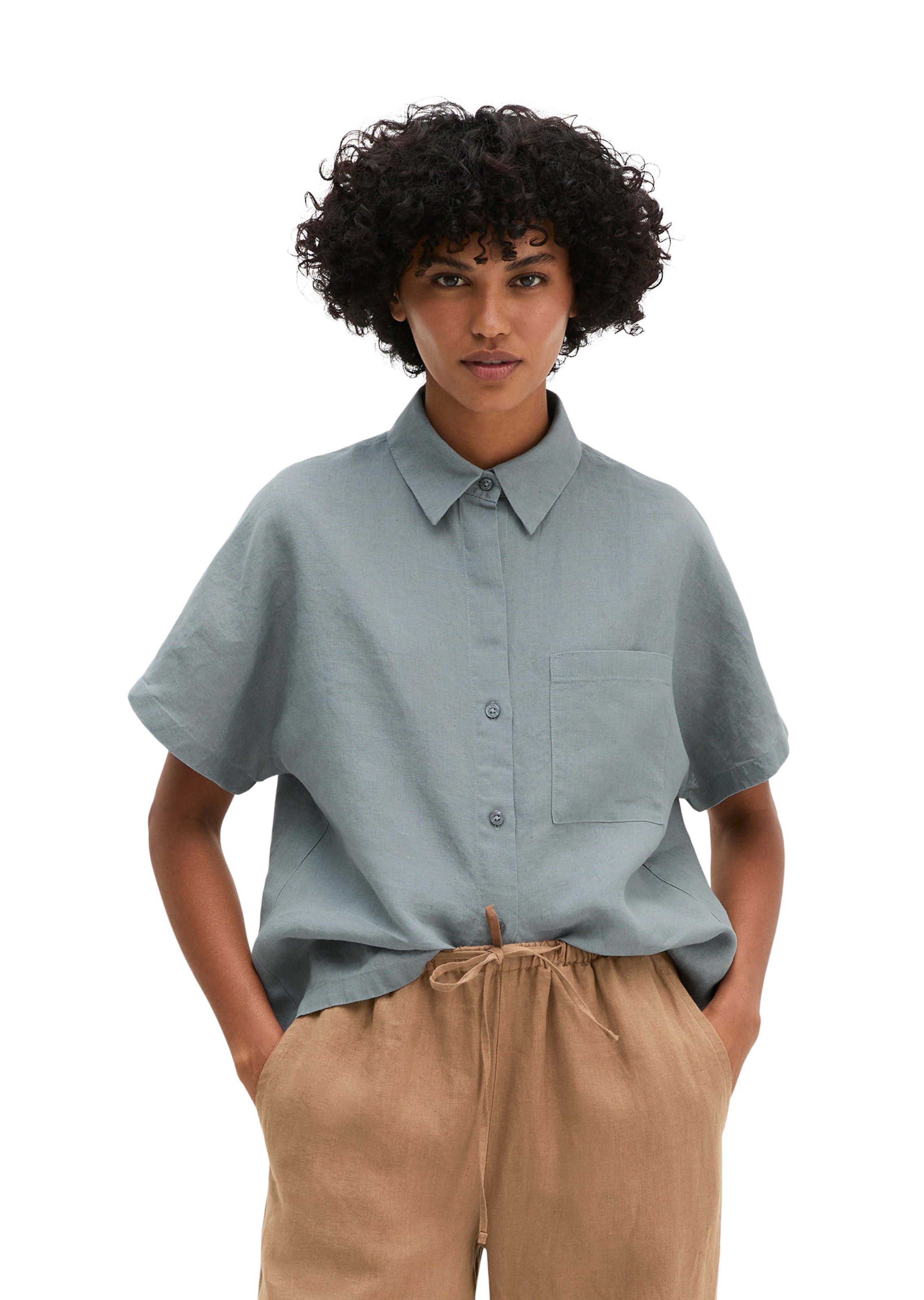 Marc O'Polo Blouse in Grijs: voorkant