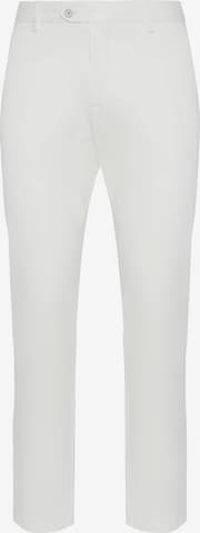 Coupe slim Pantalon chino 'Panama' Boggi Milano en blanc : devant