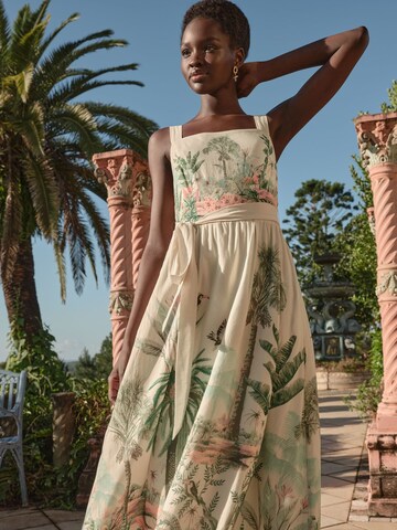 Robe love & roses en beige