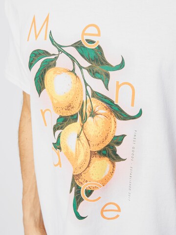 Mennace T-Shirt 'HAVANA ORANGES' in Weiß