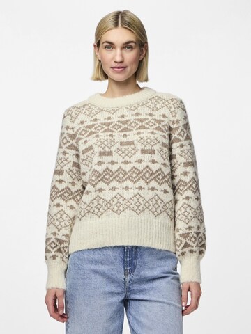 PIECES Pullover 'Jianna' i beige: forside