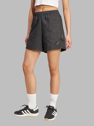 Loosefit Pantalon de sport 'TIRO' ADIDAS SPORTSWEAR en noir : devant