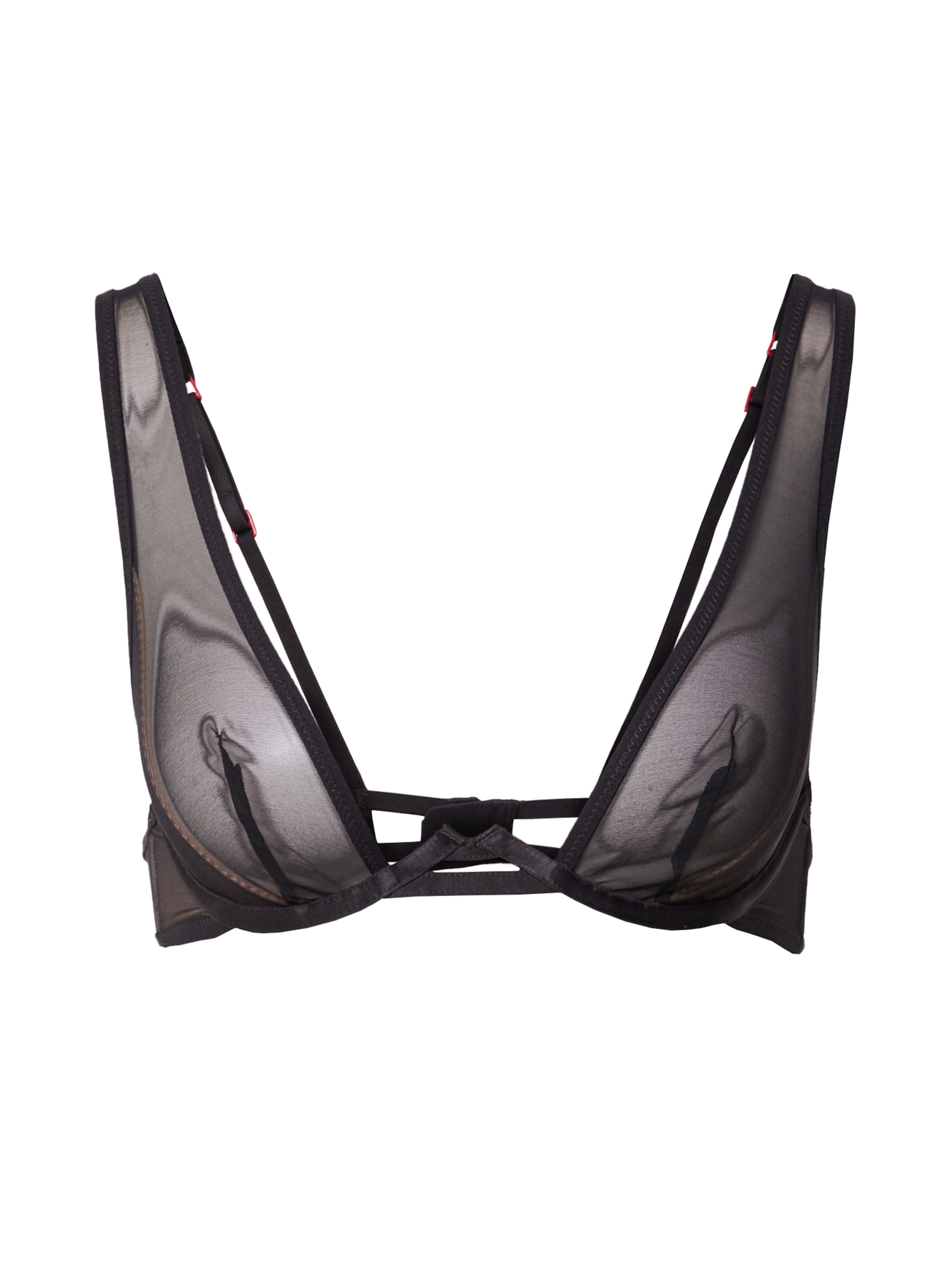 Triangolo Reggiseno 'Le Plunge' di Scandale éco-lingerie in nero: frontale