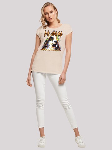 F4NT4STIC T-Shirt 'Def Leppard Hysteria' in Beige