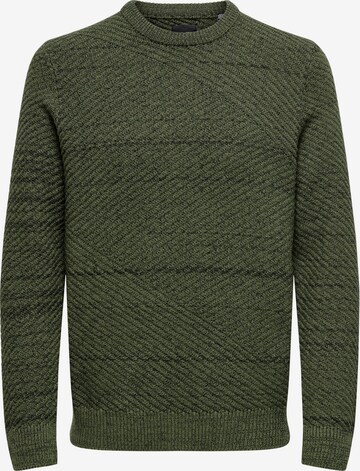 Only & Sons - Jersey 'MAURUS' en verde: frente