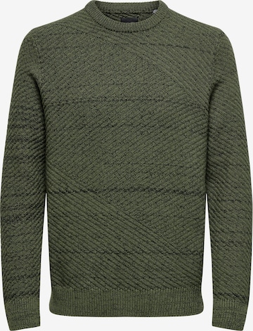 Only & Sons Sweater 'MAURUS' in Green: front