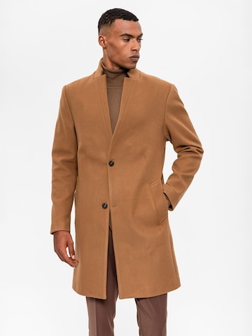 Antioch Between-seasons coat in Brown: front