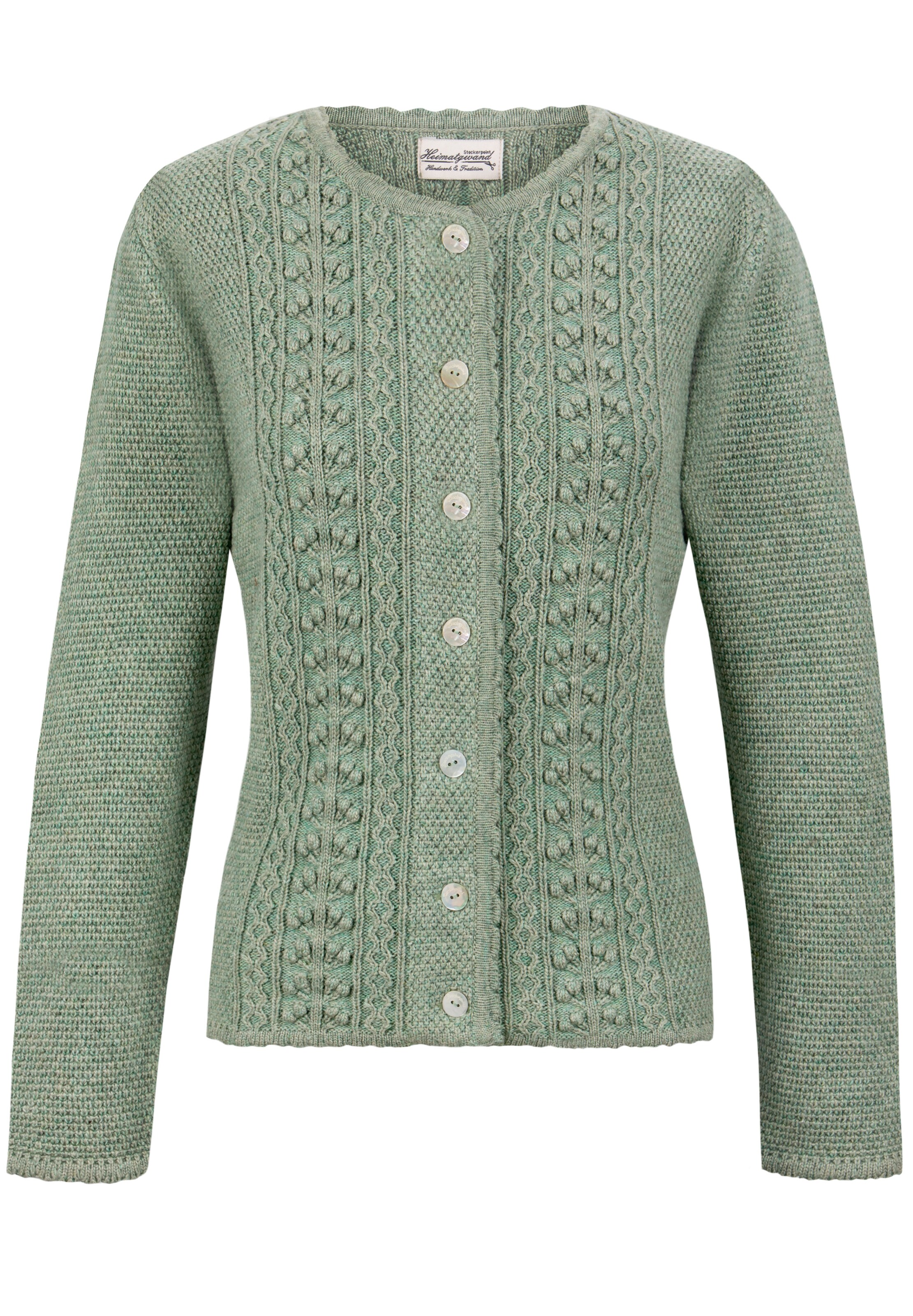 STOCKERPOINT Knit cardigan 'Mabella' in Green: front
