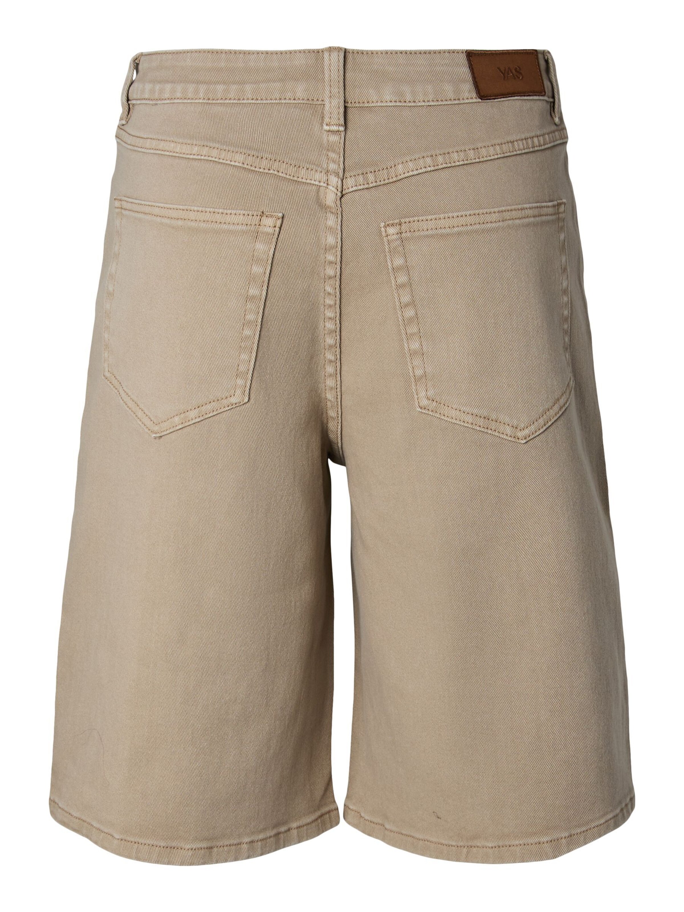 YAS Regular Pants in Beige