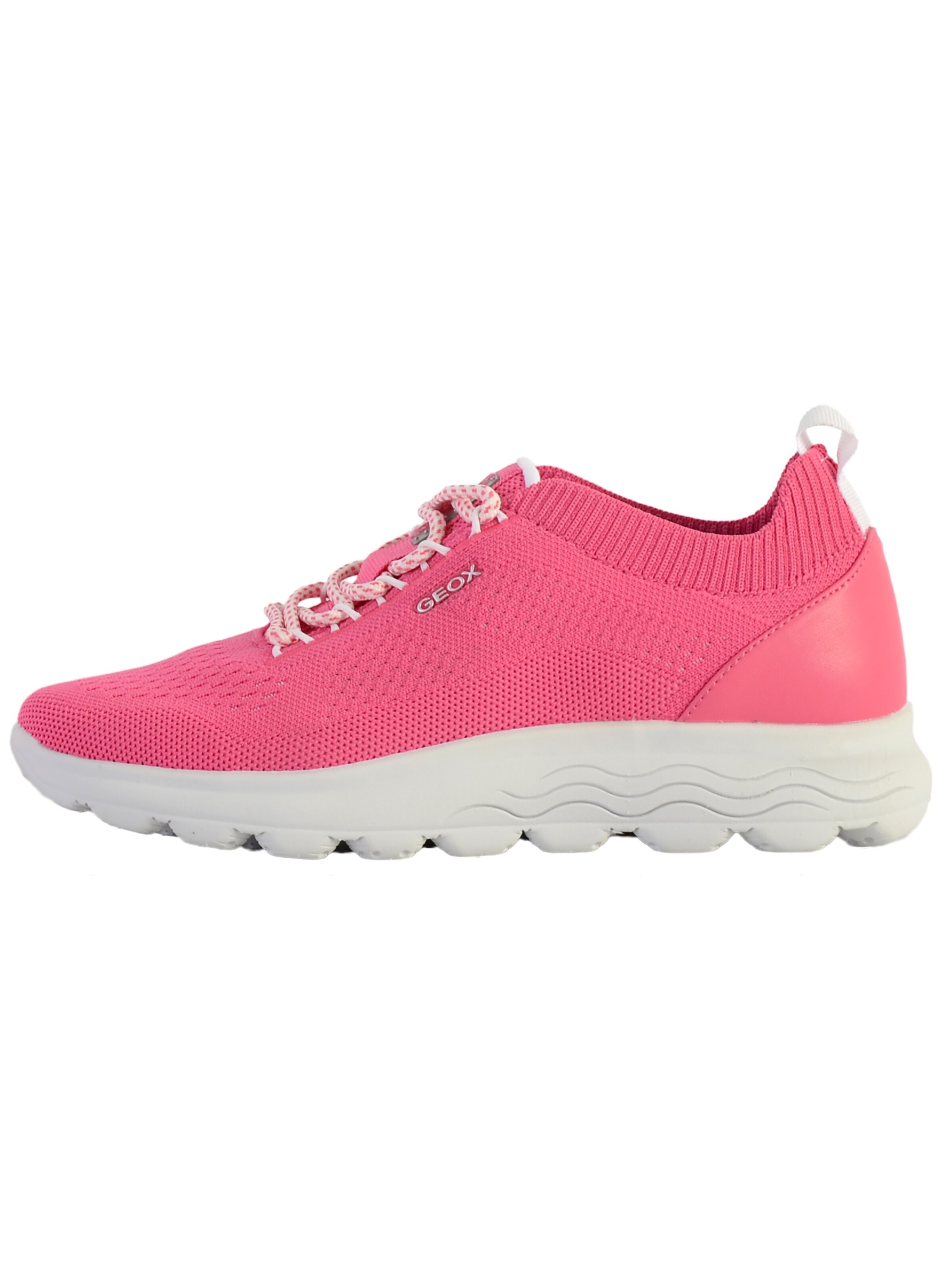 GEOX - Calzado deportivo con cordones en rosa: frente