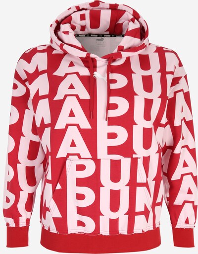 PUMA Sportief sweatshirt 'Arc-hitect' in de kleur Lichtroze / Rood, Productweergave
