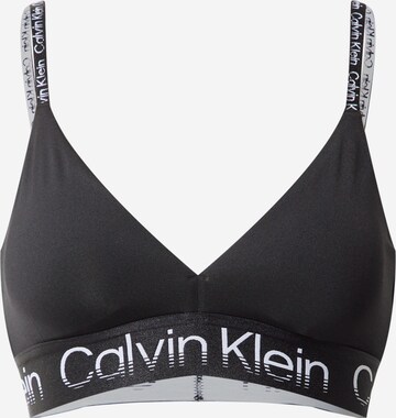 Calvin Klein Sport Triangle Sports Bra in Black: front