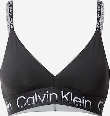 Calvin Klein Sport Triangle Sports Bra in Black: front