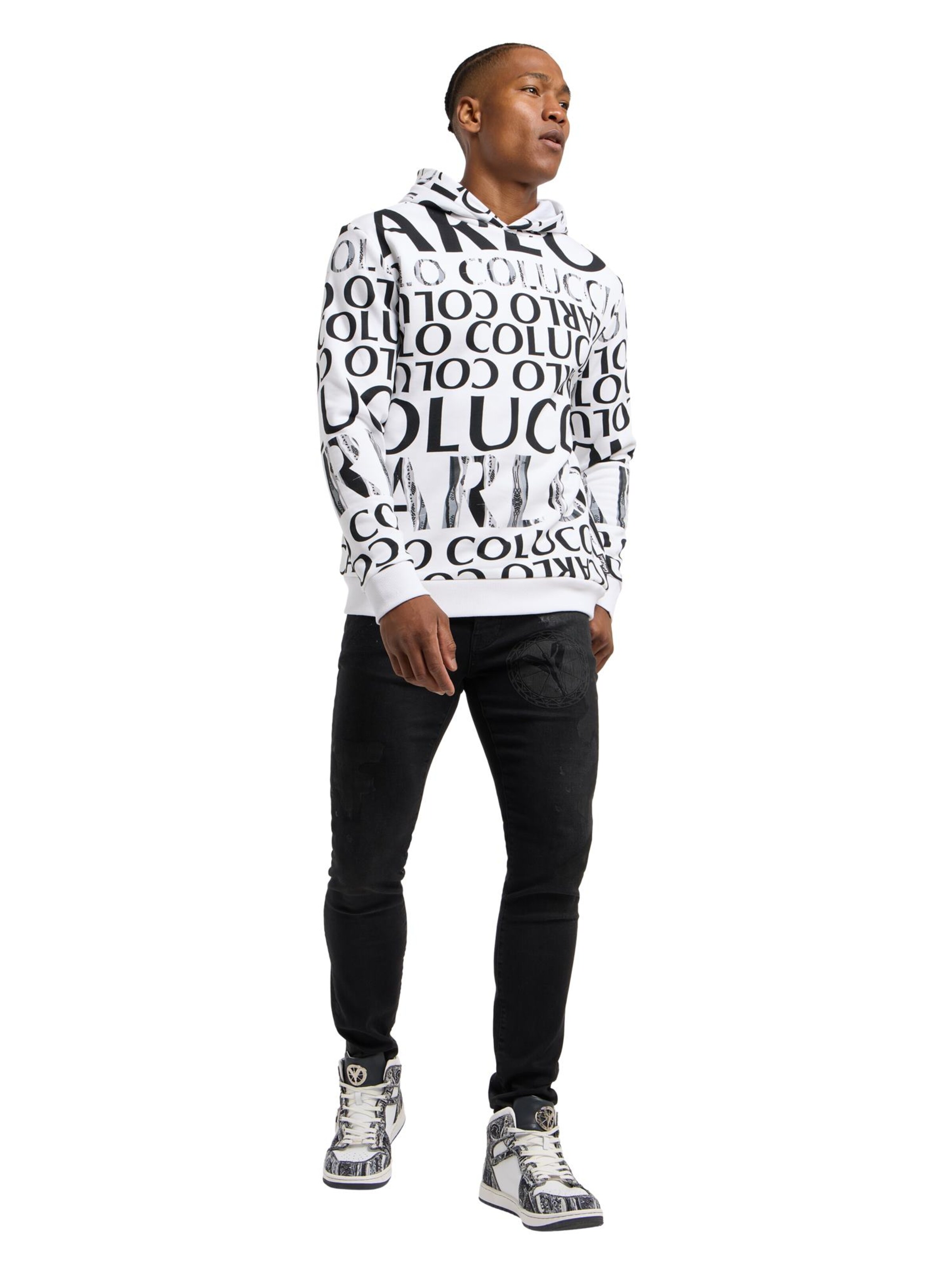 Carlo Colucci Sweatshirt 'Dipauli' in Weiß