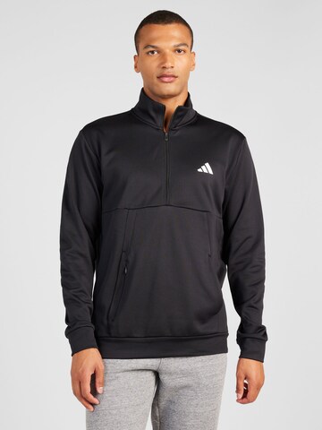 ADIDAS PERFORMANCE Sports sweatshirt in Black: front