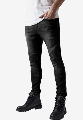 Skinny Jeans de la Urban Classics pe negru: față